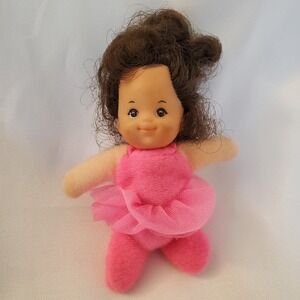 Vintage Mattel 1978 Shoe Baby Beans‎ Mini Dolls 3" Ballerina Beans Bright Pink